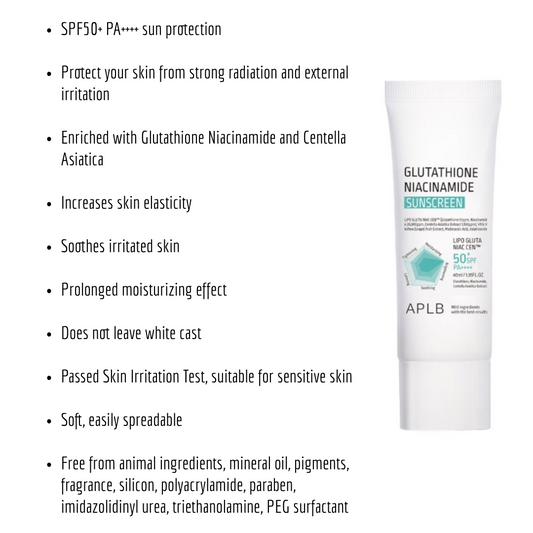 APLB - Glutathione Niacinamide Sunscreen