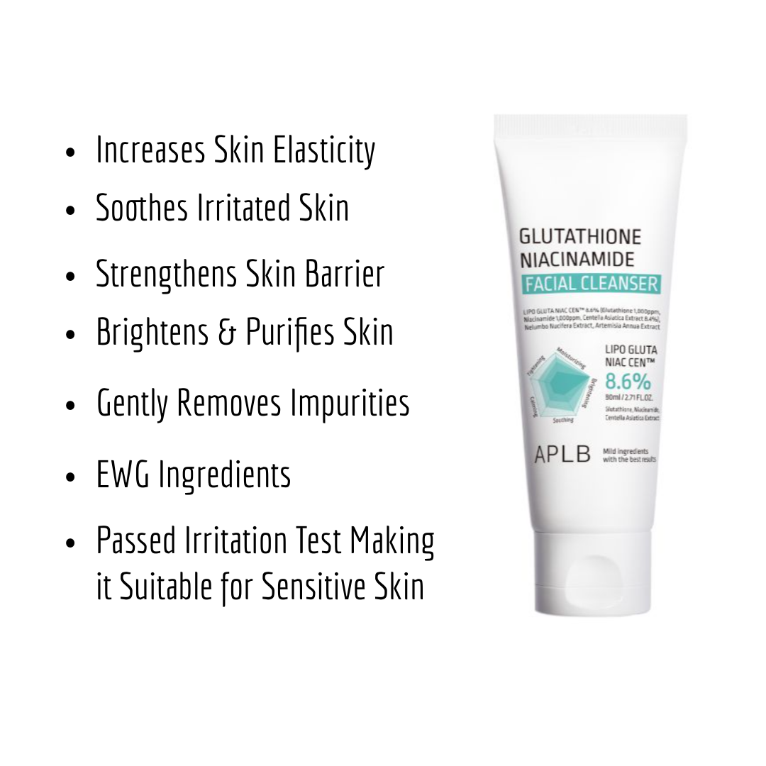 APLB - Glutathione Niacinamide Facial Cleanser Youthful Glow Beauty Products APLB - Glutathione Niacinamide Facial Cleanser Youthful Glow Beauty Products