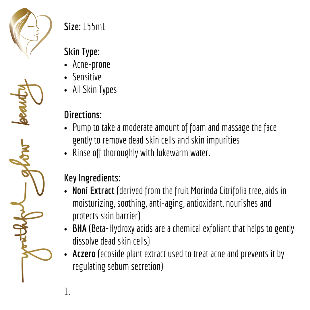 Noni Acne Bubble Cleanser – Clear Skin Wash