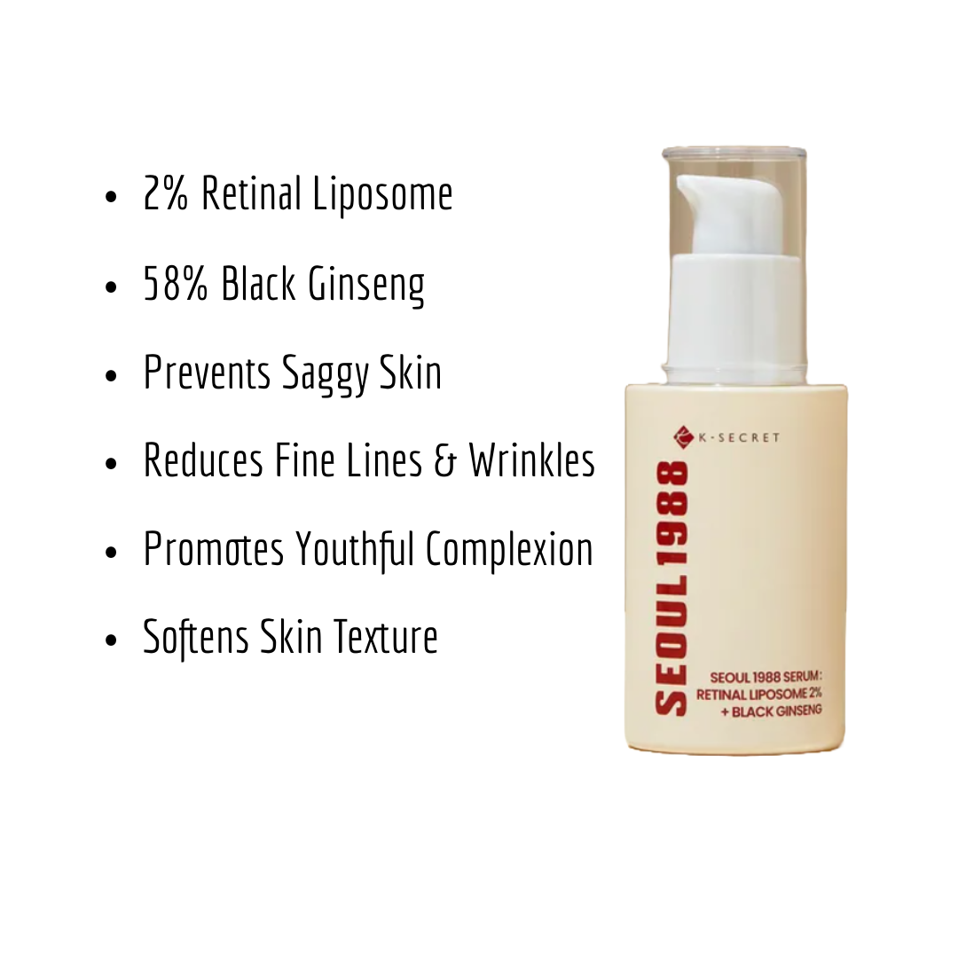 K-Secret - Seoul 1988 Serum: Retinal Liposome 2%+ Black Ginseng