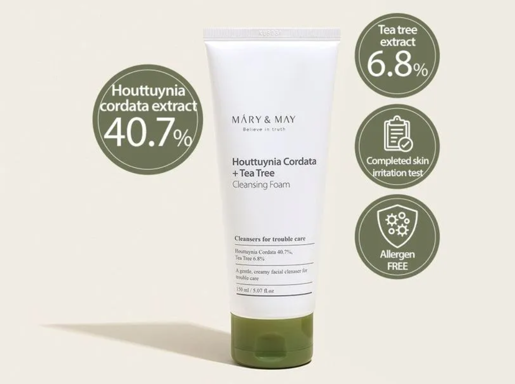 Mary & May - Houttuynia Cordata + Tea Tree Cleansing Foam