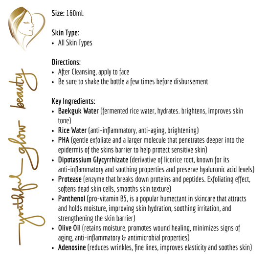 Rice Brightening Toner for Glowing Skin