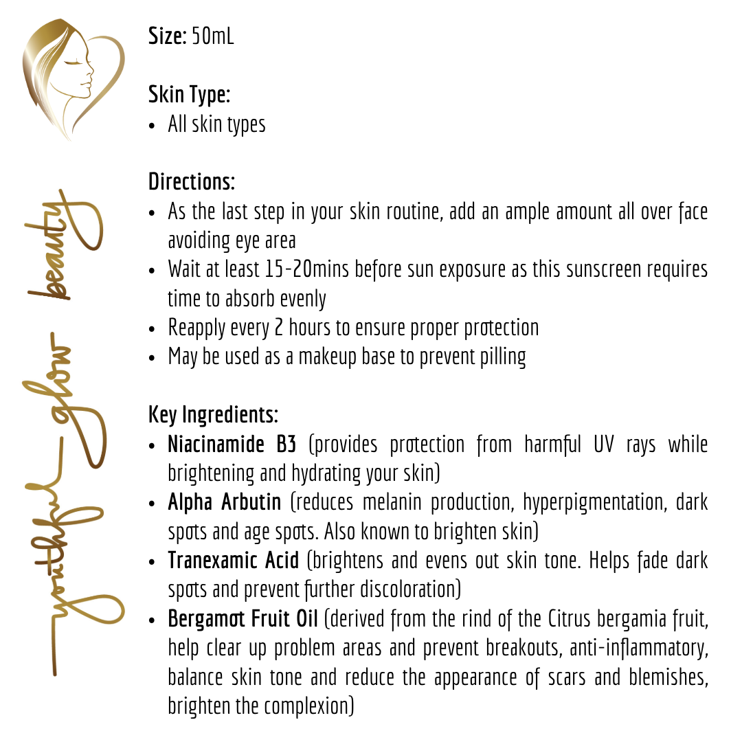 Niacinamide Sunscreen SPF50+ | TIA’M B3 Glow Protection