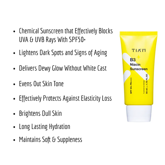 Niacinamide Sunscreen SPF50+ | TIA’M B3 Glow Protection