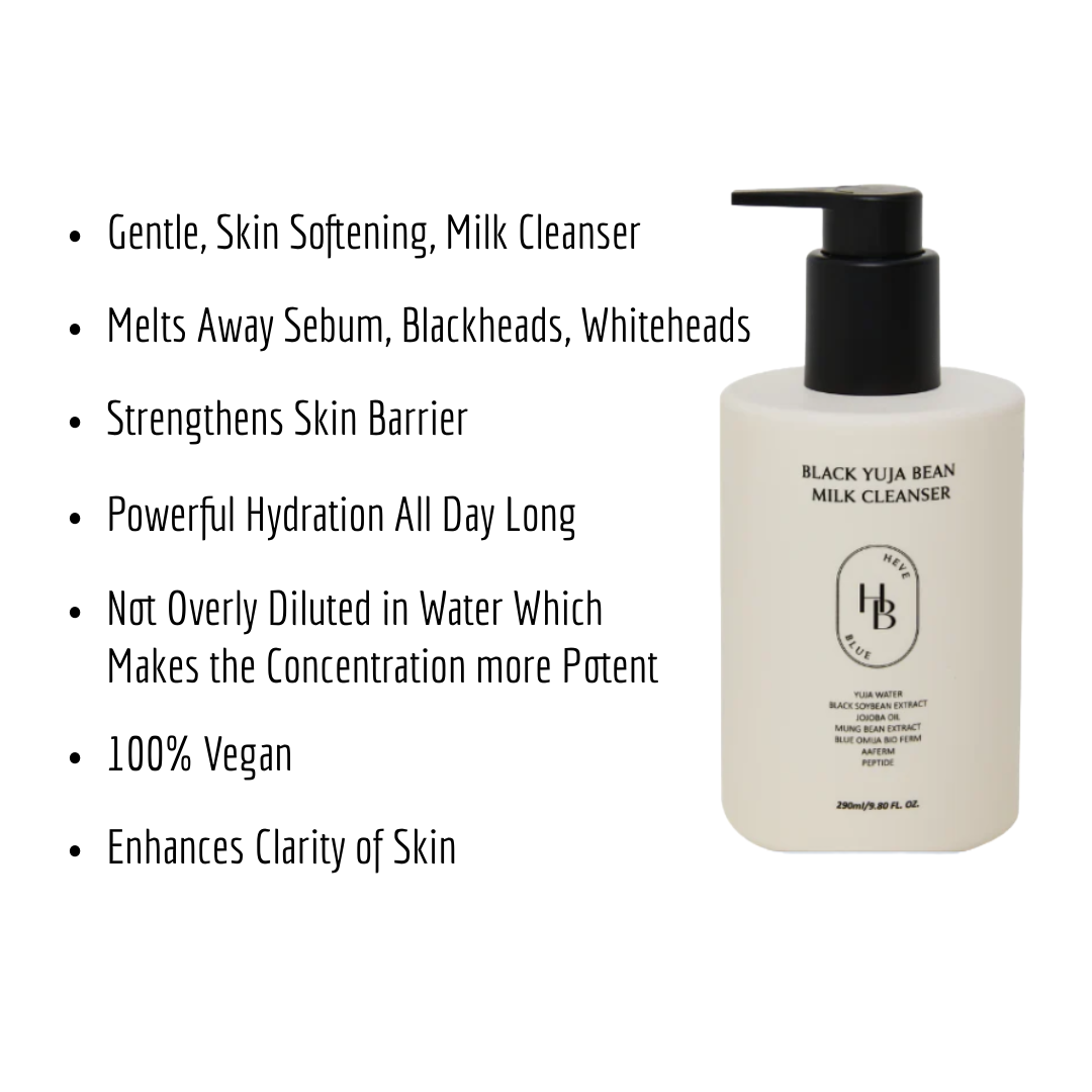 Heveblue - Black Yuja Bean Milk Cleanser