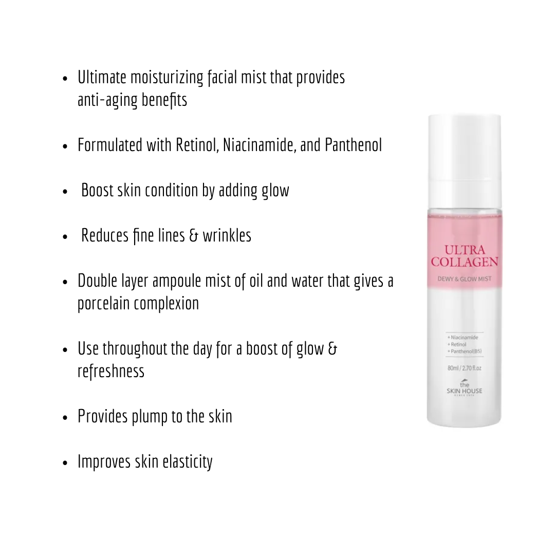 Ultra Collagen Glow Mist for Dewy Skin